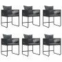 Conjunto de Comedor de Jardín 7 pcs Negro Acero en Conjuntos de jardín | Comprar online en Foru.es