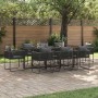 Conjunto de Comedor de Jardín 9 pcs Negro Acero en Conjuntos de jardín | Comprar online en Foru.es