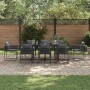 Conjunto de Comedor de Jardín 9 pcs Negro Acero en Conjuntos de jardín | Comprar online en Foru.es