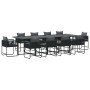 Conjunto de Comedor de Jardín 11 pcs Negro Acero en Conjuntos de jardín | Comprar online en Foru.es