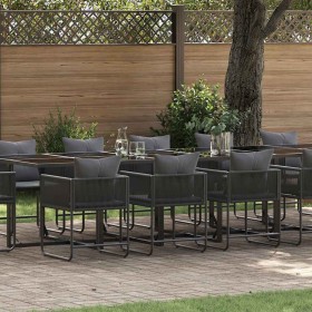 Conjunto de Comedor de Jardín 13 pcs Negro Acero en Conjuntos de jardín | Comprar online en Foru.es