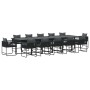 Conjunto de Comedor de Jardín 13 pcs Negro Acero en Conjuntos de jardín | Comprar online en Foru.es