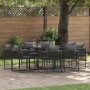 Conjunto de Comedor de Jardín 9 pcs Negro Acero en Conjuntos de jardín | Comprar online en Foru.es