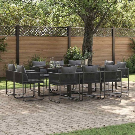 Conjunto de Comedor de Jardín 11 pcs Negro Acero en Conjuntos de jardín | Comprar online en Foru.es