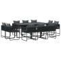 Conjunto de Comedor de Jardín 11 pcs Negro Acero en Conjuntos de jardín | Comprar online en Foru.es