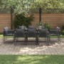 Conjunto de Comedor de Jardín 11 pcs Negro Acero en Conjuntos de jardín | Comprar online en Foru.es