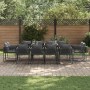 Conjunto de Comedor de Jardín 13 pcs Negro Acero en Conjuntos de jardín | Comprar online en Foru.es