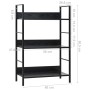 Estantería de 3 niveles madera ingeniería negro 60x27,6x90,5 cm en Librerías y estanterías | Comprar online en Foru.es