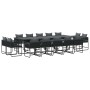 Conjunto de Comedor de Jardín 15 pcs Negro Acero en Conjuntos de jardín | Comprar online en Foru.es