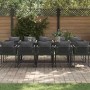 Conjunto de Comedor de Jardín 15 pcs Negro Acero en Conjuntos de jardín | Comprar online en Foru.es