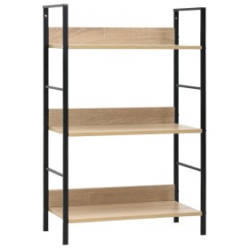 Estantería de 3 niveles madera ingeniería roble 60x27,6x90,5 cm en Librerías y estanterías | Comprar online en Foru.es