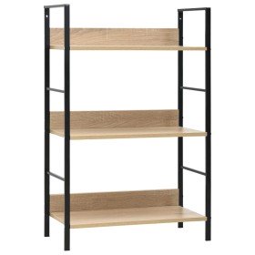 Estantería de 3 niveles madera ingeniería roble 60x27,6x90,5 cm en Librerías y estanterías | Comprar online en Foru.es
