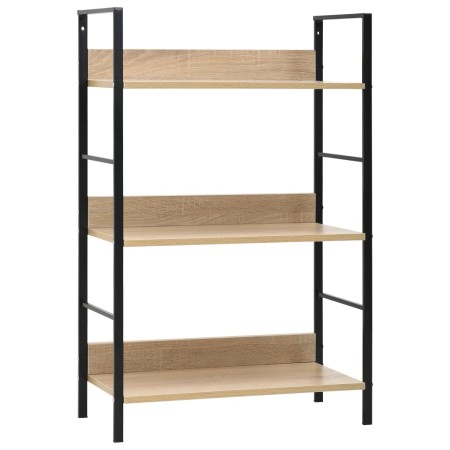 Estantería de 3 niveles madera ingeniería roble 60x27,6x90,5 cm en Librerías y estanterías | Comprar online en Foru.es