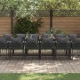 Conjunto de Comedor de Jardín 17 pcs Negro Acero en Conjuntos de jardín | Comprar online en Foru.es