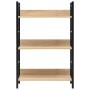Estantería de 3 niveles madera ingeniería roble 60x27,6x90,5 cm en Librerías y estanterías | Comprar online en Foru.es