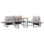 Conjunto de Comedor de Jardín 3 pcs Gris Claro Acero en Conjuntos de jardín | Comprar online en Foru.es