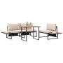 Conjunto de Comedor de Jardín 3 pcs Taupé Acero en Conjuntos de jardín | Comprar online en Foru.es