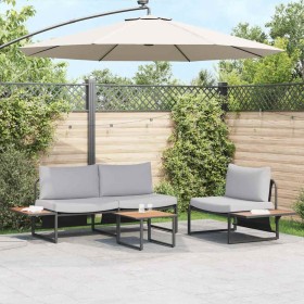 Conjunto de Comedor de Jardín 3 pcs Gris Claro Acero en Conjuntos de jardín | Comprar online en Foru.es