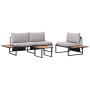 Conjunto de Comedor de Jardín 3 pcs Gris Claro Acero en Conjuntos de jardín | Comprar online en Foru.es