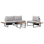Conjunto de Comedor de Jardín 3 pcs Gris Claro Acero en Conjuntos de jardín | Comprar online en Foru.es