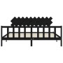 Estructura de cama con cabecero madera maciza negro 200x200 cm de vidaXL, Camas y somieres - Ref: Foro24-3193490, Precio: 210...