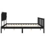 Estructura de cama con cabecero madera maciza negro 200x200 cm de vidaXL, Camas y somieres - Ref: Foro24-3193490, Precio: 210...