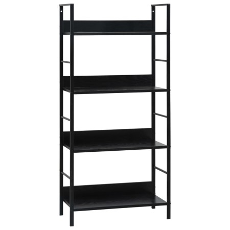 Estantería de 4 niveles madera ingeniería negro 60x27,6x124,5cm en Librerías y estanterías | Comprar online en Foru.es