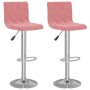 Taburetes de cocina 2 unidades terciopelo rosa en Taburetes de cocina | Comprar online en Foru.es