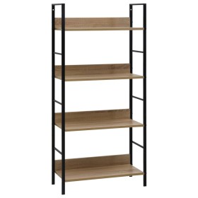 Estantería de 4 niveles madera ingeniería roble 60x27,6x124,5cm en Librerías y estanterías | Comprar online en Foru.es