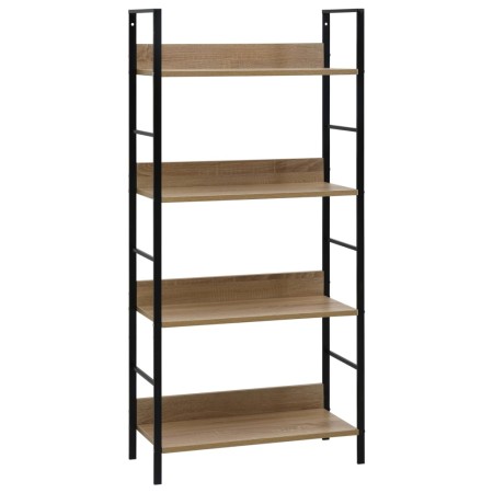 Estantería de 4 niveles madera ingeniería roble 60x27,6x124,5cm en Librerías y estanterías | Comprar online en Foru.es