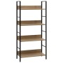 Estantería de 4 niveles madera ingeniería roble 60x27,6x124,5cm en Librerías y estanterías | Comprar online en Foru.es