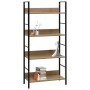 Estantería de 4 niveles madera ingeniería roble 60x27,6x124,5cm en Librerías y estanterías | Comprar online en Foru.es