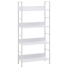 Estantería 4 niveles madera ingeniería blanco 60x27,6x124,5 cm en Librerías y estanterías | Comprar online en Foru.es
