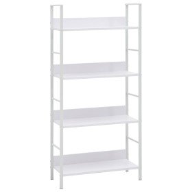 Estantería 4 niveles madera ingeniería blanco 60x27,6x124,5 cm en Librerías y estanterías | Comprar online en Foru.es
