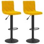 Taburetes de cocina 2 unidades terciopelo amarillo mostaza en Taburetes de cocina | Comprar online en Foru.es
