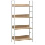 Estantería de 4 niveles madera ingeniería roble 60x27,6x124,5cm en Librerías y estanterías | Comprar online en Foru.es