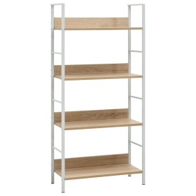 Estantería de 4 niveles madera ingeniería roble 60x27,6x124,5cm en Librerías y estanterías | Comprar online en Foru.es