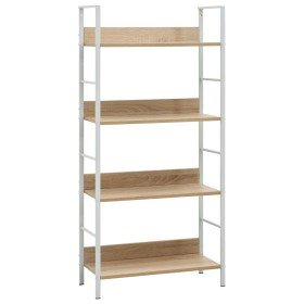 Estantería de 4 niveles madera ingeniería roble 60x27,6x124,5cm en Librerías y estanterías | Comprar online en Foru.es
