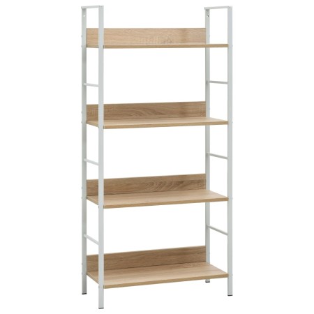 Estantería de 4 niveles madera ingeniería roble 60x27,6x124,5cm en Librerías y estanterías | Comprar online en Foru.es
