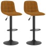 Taburetes de cocina 2 unidades terciopelo marrón en Taburetes de cocina | Comprar online en Foru.es