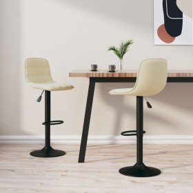 Taburetes de cocina 2 unidades terciopelo color crema en Taburetes de cocina | Comprar online en Foru.es