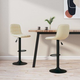 Taburetes de cocina 2 unidades terciopelo color crema en Taburetes de cocina | Comprar online en Foru.es