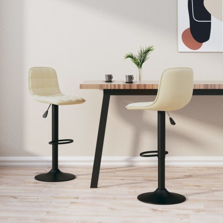 Taburetes de cocina 2 unidades terciopelo color crema en Taburetes de cocina | Comprar online en Foru.es
