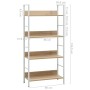 Estantería de 4 niveles madera ingeniería roble 60x27,6x124,5cm en Librerías y estanterías | Comprar online en Foru.es