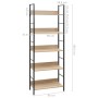 Estantería de 5 niveles madera ingeniería roble 60x27,6x158,5cm en Librerías y estanterías | Comprar online en Foru.es