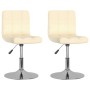 Sillas de comedor giratorias 2 unidades tela color crema en Sillas de comedor | Comprar online en Foru.es