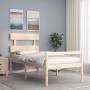 Cama para personas mayores con cabecero madera maciza 90x200 cm de vidaXL, Camas y somieres - Ref: Foro24-3195336, Precio: 12...