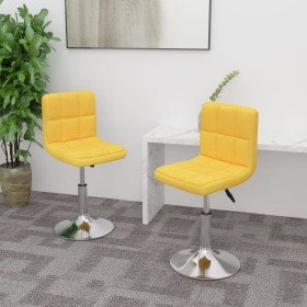 Sillas de comedor giratorias 2 unidades tela amarillo en Sillas de comedor | Comprar online en Foru.es