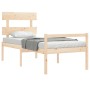 Cama para personas mayores con cabecero madera maciza 90x200 cm de vidaXL, Camas y somieres - Ref: Foro24-3195336, Precio: 12...