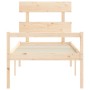 Cama para personas mayores con cabecero madera maciza 90x200 cm de vidaXL, Camas y somieres - Ref: Foro24-3195336, Precio: 12...